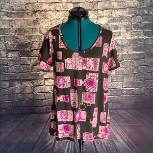 Lularoe classic t with camera print